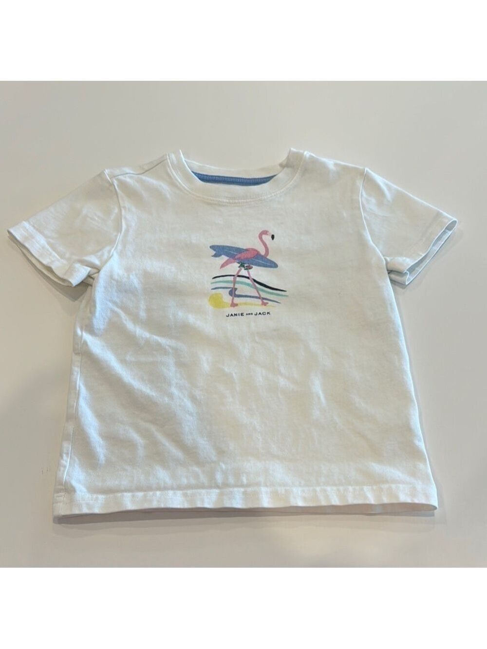 Janie and Jack White Flamingo Kids T Shirt